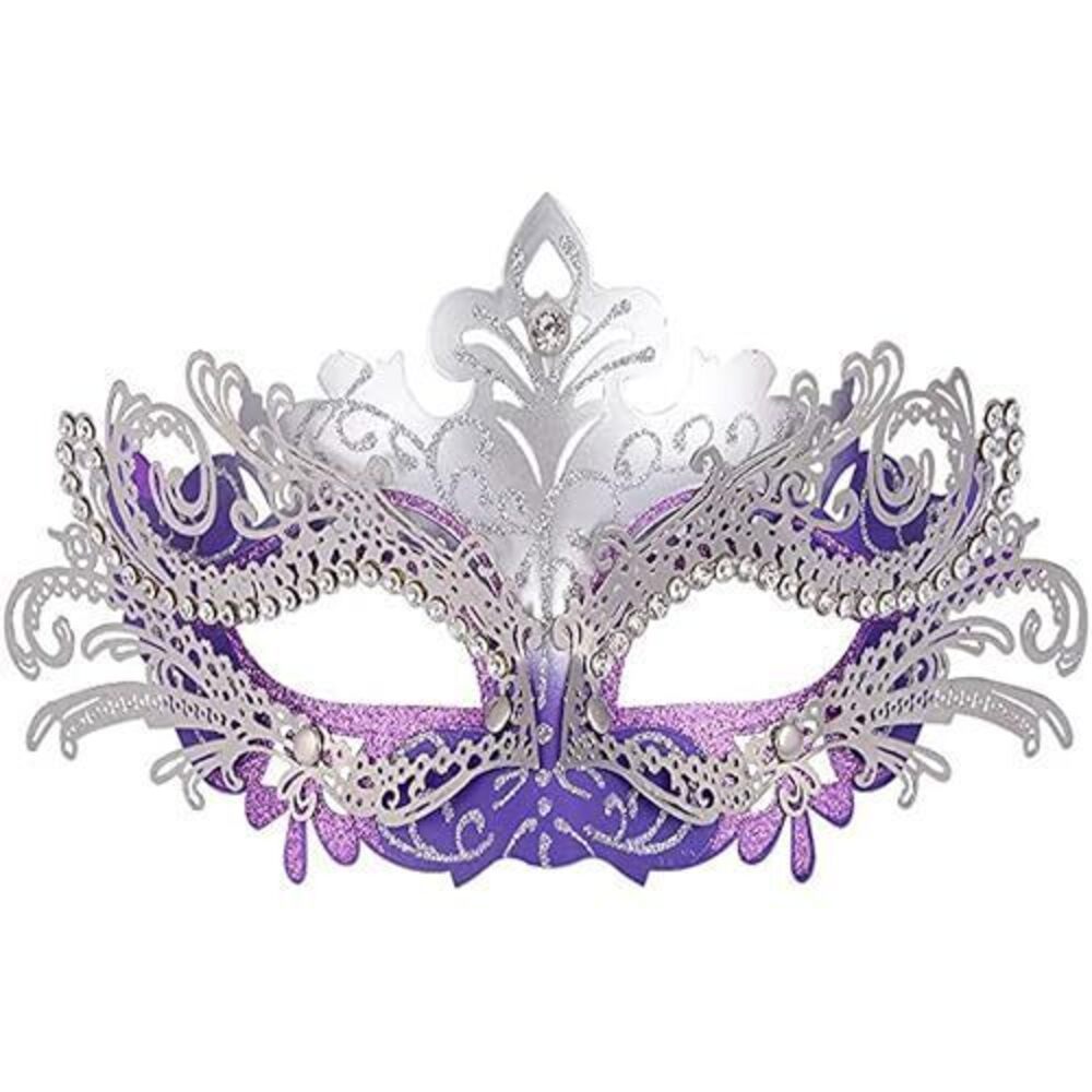 7829 / Masquerade Metal Masks Venetian Halloween Costume Mask Mardi Gras